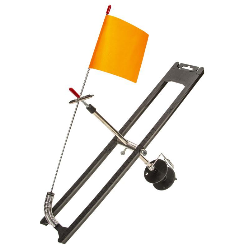 Black Stainless Steel Automatic Ice Fishing Rod with Flag