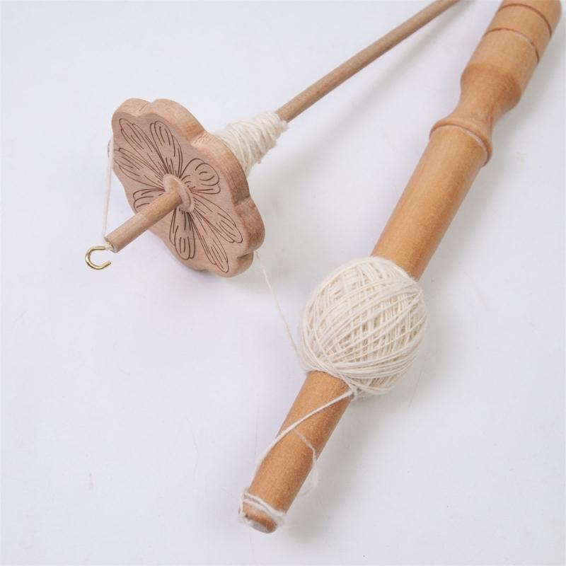 Filatoio a Goccia a Forma di Fiore Strumento per Filatura a Mano con Bastoncino Avvolgitore Strumento Pratico per Filo Materiali per Artigianato per Cucito