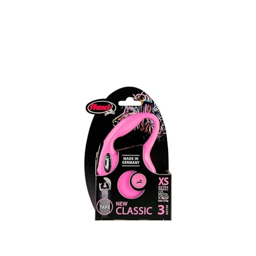 Flexi New Classic Tape XS (Under 12kg), 3m, Pink [Dog Lead]