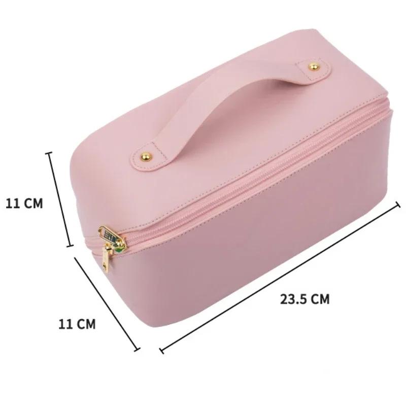 Women PU Cosmetic Bag Multifunctional Waterproof Large-capacity Tote Toiletry Storage Bag Wash Makeup Organizer Pouch