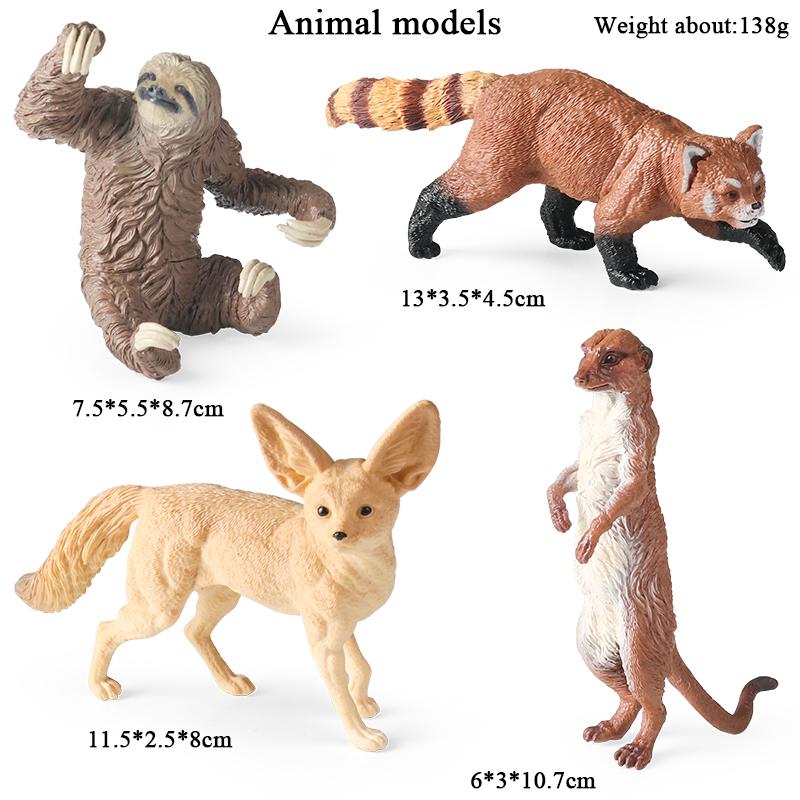 

Oenux 4 шт. Фигурки диких животных Африканский лев Тапир индийский Верблюд Антилопа Зебра Модель Фигурки Обучающая игрушка Детский подарок