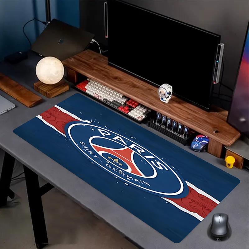 Paris Saint Germain Print Mouse Pad, Anti‑Slip Desktop keyboard Mat, for PC Laptop Gaming Working Daily Use, Cool Festival Birthday Gift
