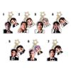 BTS Formeller Anzug Doppel-Charme Schlüsselanhänger, Bangtan Boys Echtes Foto + Cartoon-Figur Schlüsselanhänger mit Goldstern-Verschluss, Kpop Idol Tasche Anhänger für ARMY Fans