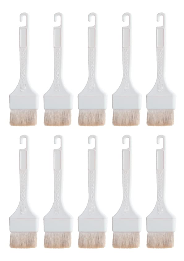 Set of 10 Paint Brushes Goat Hair Multi-Purpose (10, 50mm)