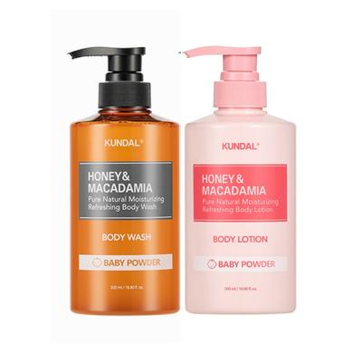 Pure Body Wash 500ml + Body Lotion 500ml Set, koreanische Kosmetik mit gutem Duft
