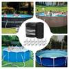 1pcs Swimming Pool Round Cover Water Evaporation Dustproof Outdoor Pool Tub Blanket With 12 Clips Outdoor Pool Accessories