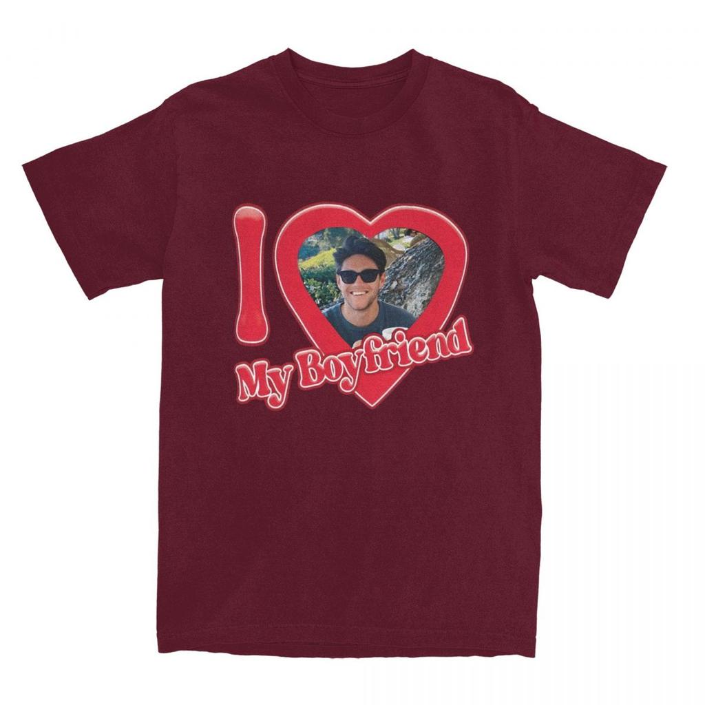 Men TShirts I Love My Boyfriend Niall Horan Vintage Pure Cotton Tees Short Sleeve T Shirts Round Collar Clothes Plus Size
