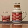 Ru Kiln Ceramic Insulated Teapot Set: Mute Thermos Pot with Teacup and Lid, Large Capacity, Chinese Style Office Cup.