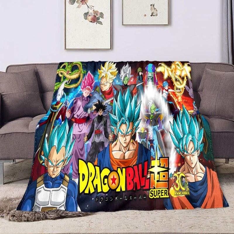 Cartoon Children's Gift Soft Four Seasons Dragon-Ball Portable Blanket Sofa Blanket Thin Sheet Office Tour Sherpa Warm Blanket.