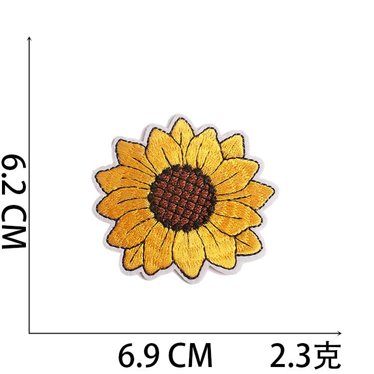 Cartoon Little Bee Embroidery Cloth Sticker Bee Big Family Embroidery Label Bag Sunflower Ironing Flower Embroidery Chapter