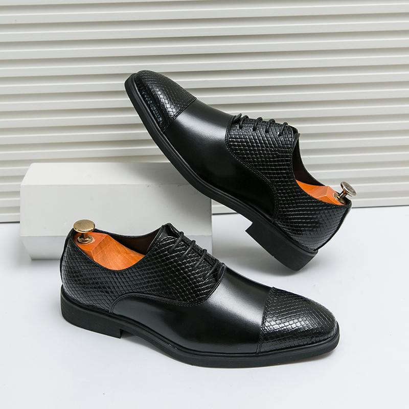 Men Retro Oxfords Black Formal Business Dress Derbys Prom Tuxedo Party  Leather Shoes Large Size