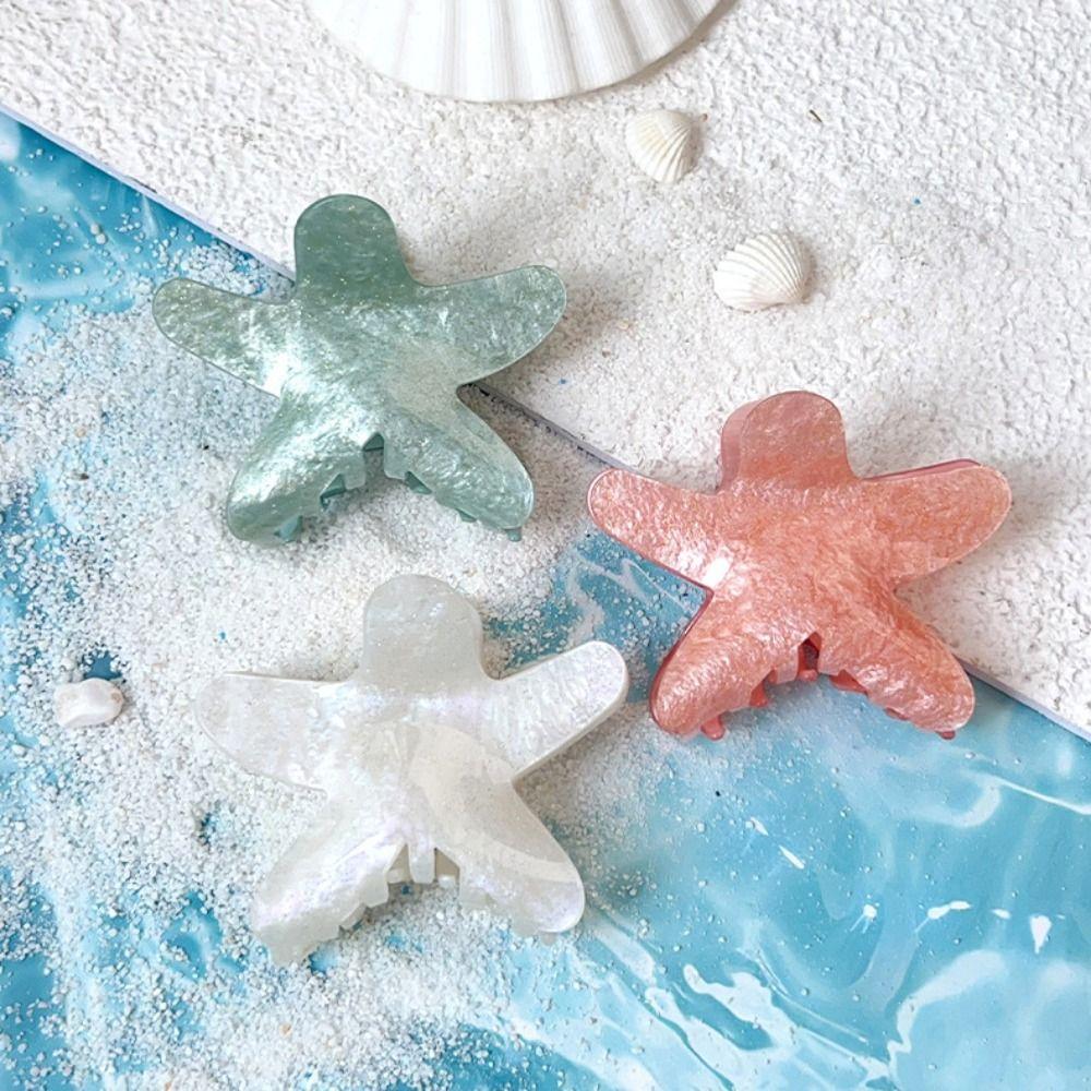 Gradient Color Starfish Hair Claw Clips Beach Headwear New Girl's Hair Clip  Hair Accessories