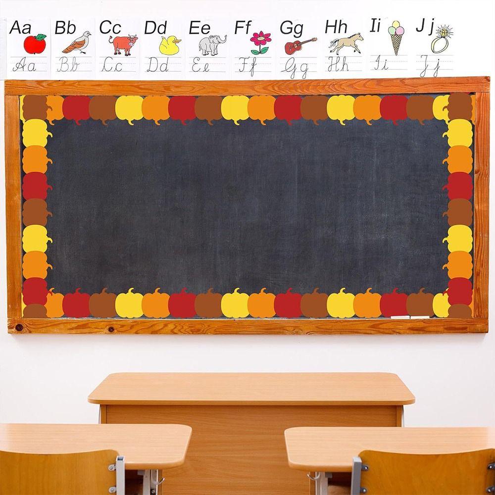 Colorful Bow Border Decorative Sticker Self-Adhesive Flower Poster Border Stickers DIY Black Board Decorative Stickers