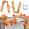 Fancyfamily 1PC Thanksgiving Simulation Maple Leaf Vine Wall Hanging Festival Home Decoration