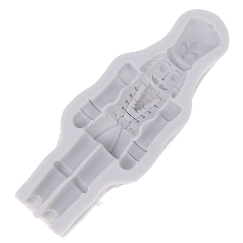 Nutcracker Soldier Fondant Silicone Molds Christmas Chocolate Molds For Cake Decorating Gum Paste Polymer Clay Mold Bakeware