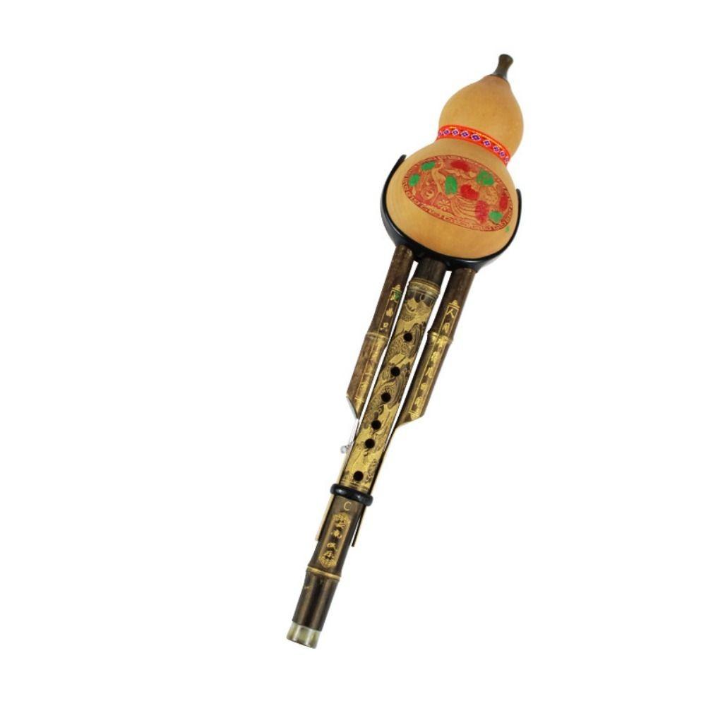 C/bB Key Gourd Flute Black Bamboo Gourd Bamboo Flauta Easy To Play Hulusi  Music Lovers