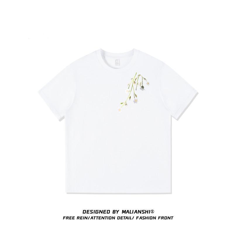 Women's Plus Size Retro Black Cotton Short Sleeve T-shirt with Trendy Loose Fit