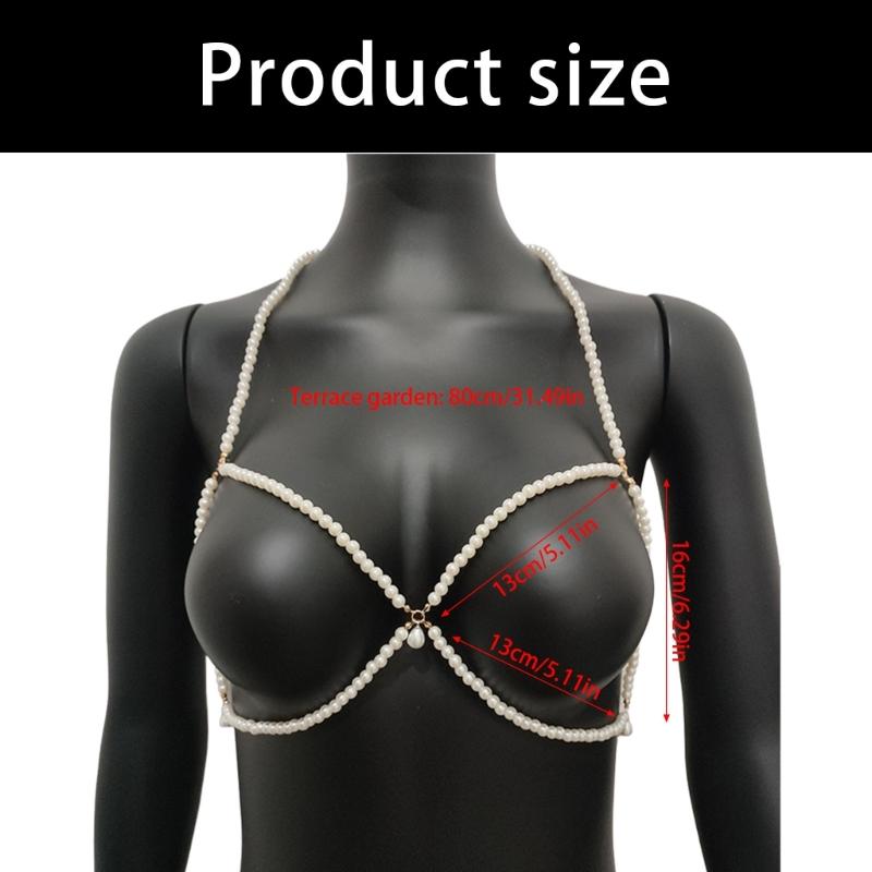 Delicate Handcraft Pearls Chest Necklace Formal Event Jewelry for Daily Wear and Layering