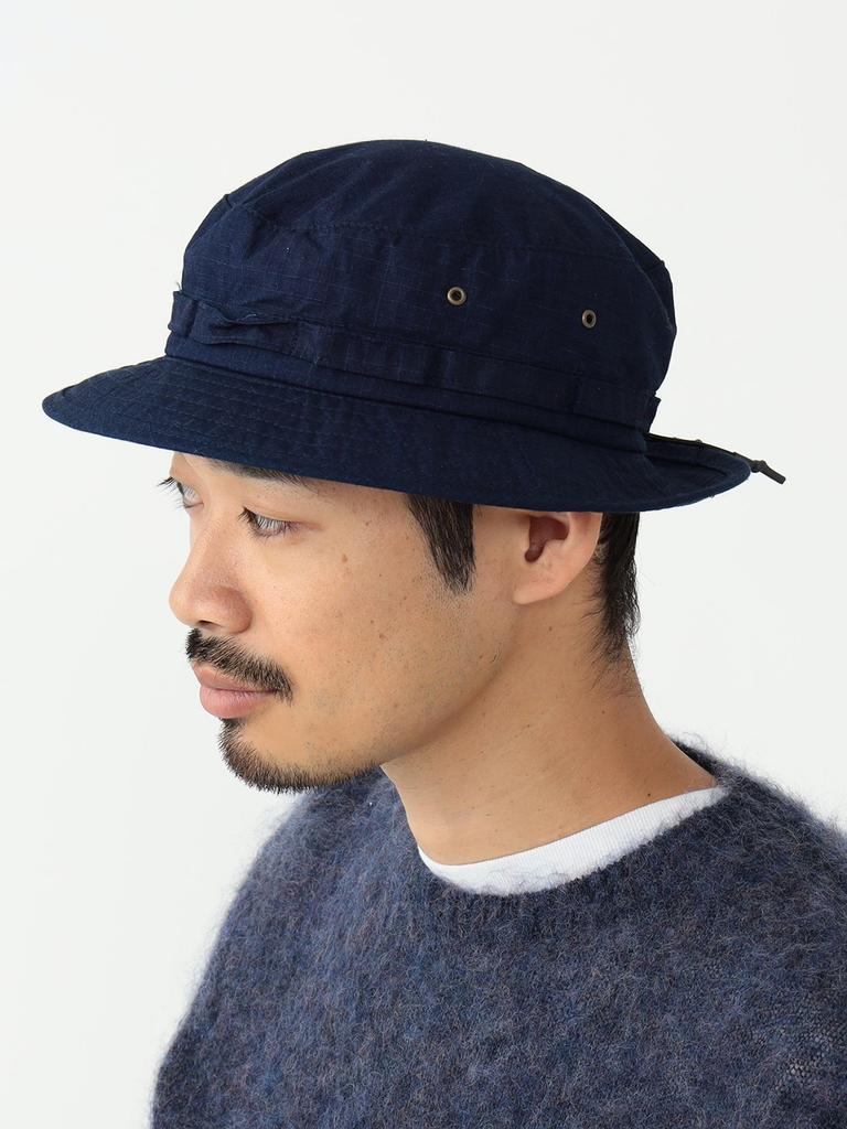 Beams Plus Indigo Ripstop Jungle Hat for Men, INDIGO FREE 38410166017