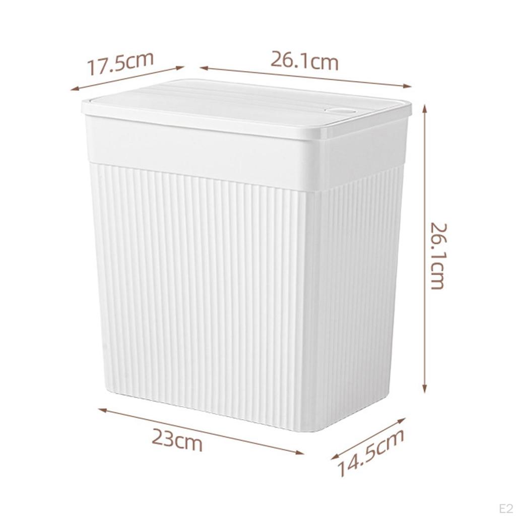 Lid Trash Can for Waste Disposal In Dorm Kitchen Office Indoor Bedroom