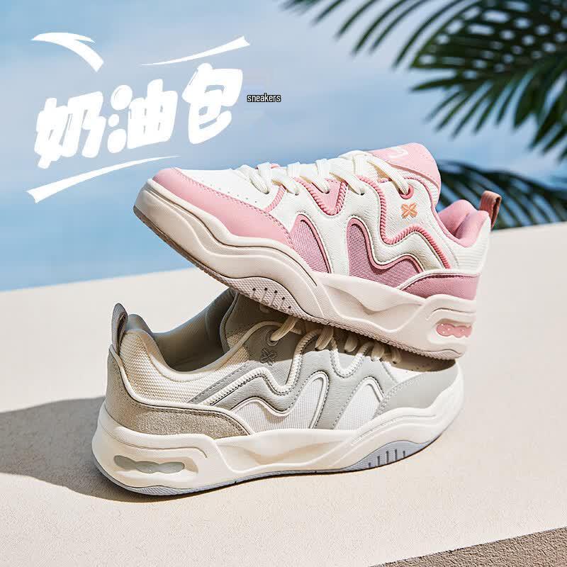 Anta Cream Bun Platform Casual Shoes US 6.5