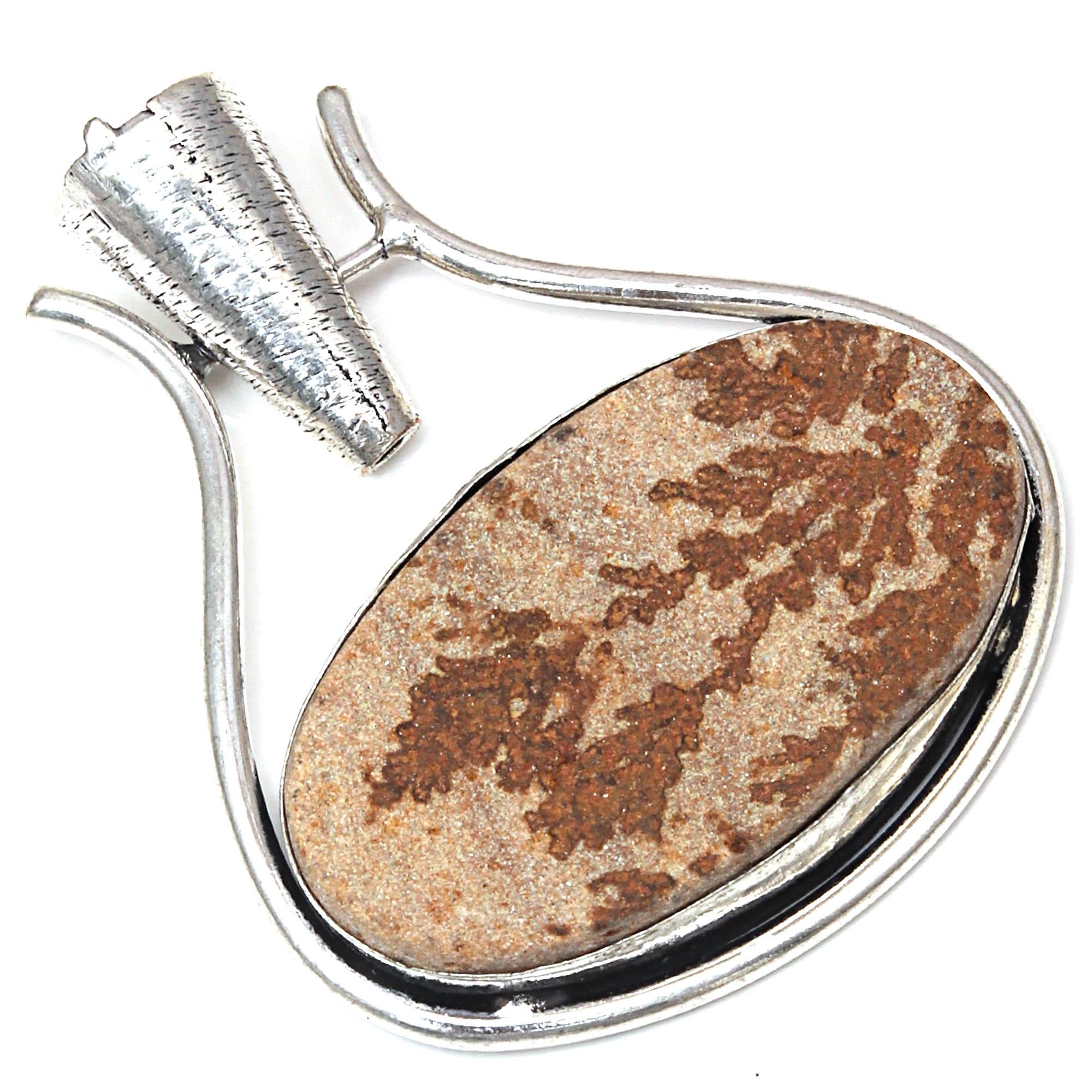 

Подвеска Dendritic Drusy Gemstone Handmade Gift For Her Silver Jewelry 2