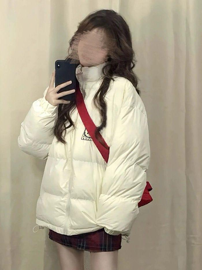 2025 Winter Korean Style Women's Padded Stand-up Collar Jacket - Trendy, Cozy, Thickened Cotton.