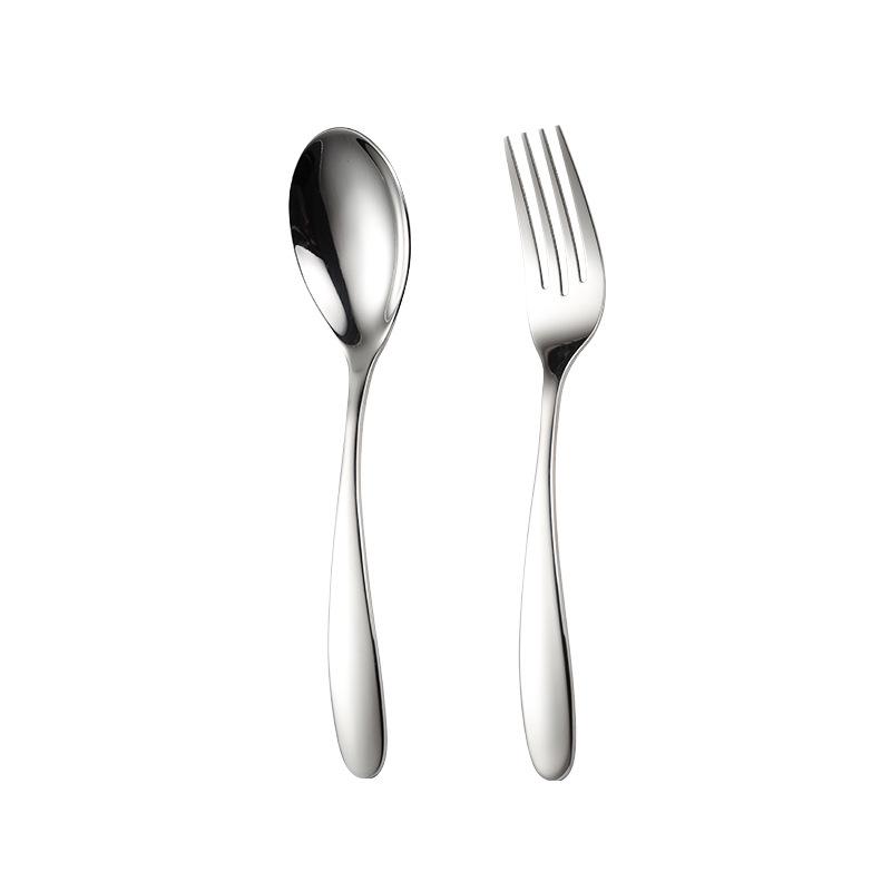 Furculiță și lingură pentru mâncare occidentală din oțel inoxidabil 304, tacâmuri cu specificații multiple, lustruire oglindă, cadou corporativ, furculiță pentru fructe 028