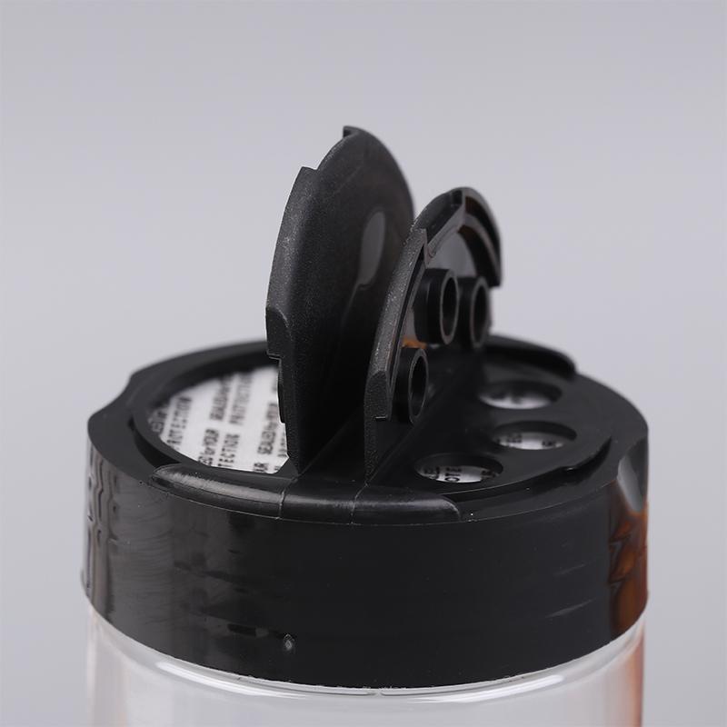 5/6 Pcs Durable Plastic Seasoning Jar, Portable Salt Cellar, Empty Pepper Shaker, Double Flip-Top Transparent Seasoning Jar