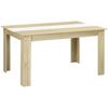 Dining Table for 6 People In Wood Natural Look and White, Dim. 140L X 90W X 75H Cm