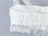 Women's Spring White Lace Cami Top & Ruffle Trim Embroidered Skirt Set