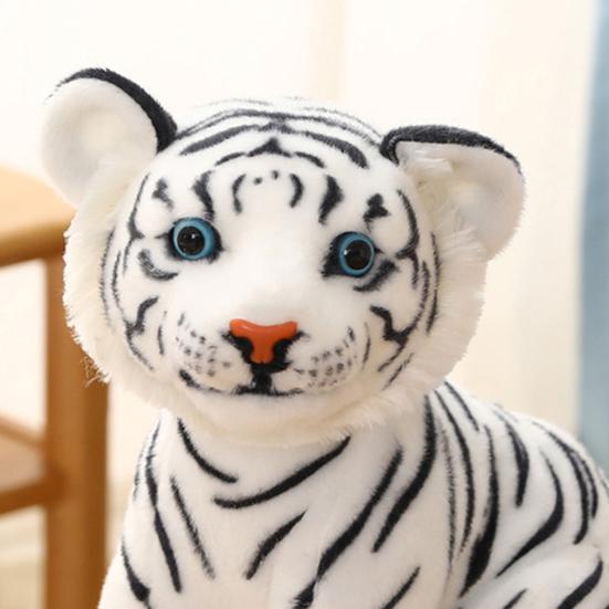 Plush Toy Rich Facial Complexion Elastic Texture Bright Color Tiger Cuddle Baby Plush Toy for Children
