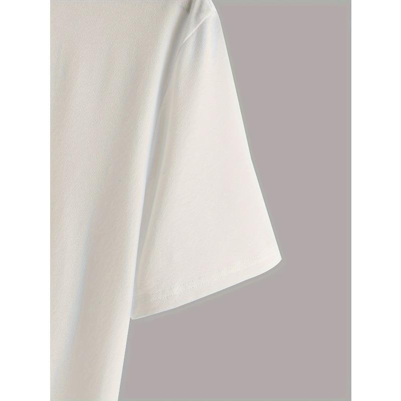 Tamanho Europeu Camiseta Masculina de Verão com Estampa Manga Curta Top