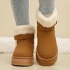 Fashion New Fluffy Rabbit Fur Warm Snow Boots for Women Winter Thick Plush Cotton Shoes Woman Faux Suede Non Slip Platform Ankle Boots