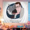 Flim JJaws Adventure Thriller Great Cartoon Tapestry Hippie Flower Wall Carpets Dorm Decor Art Home Decor