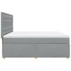 Vidaxl Letto Continentale Con Materasso, Grigio Chiaro, Tessuto 200X200 Cm