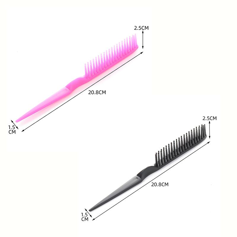 1/2pcs, Mouse Tail Comb Women's Fine Tooth Comb Parting Carbon Fiber Root Teasing Anti-static Hair Design