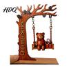 Unique Christmas Exchange Gifts Santa Claus Swing Tabletop Figurine Wooden Xmas Statue with Decorative Holiday Figures Pinecone Snowflake Gift