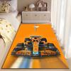 Sportlicher Teppich, McLaren F1 28 Orange Darktrace Auto Vorderansicht Spiegelung Druck, Garagendekoration, Rutschfeste Matte