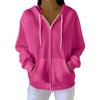 Women's Casual Fashion Long-Sleeved Zip-Up Christmas Print Knitted Hoodie