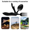 Camping Cutlery Set  Foldable Split Food Grade Comfortable Grip Multifunctional Disassembly Picnic Fork Spoon Cutter Set for Outdoor