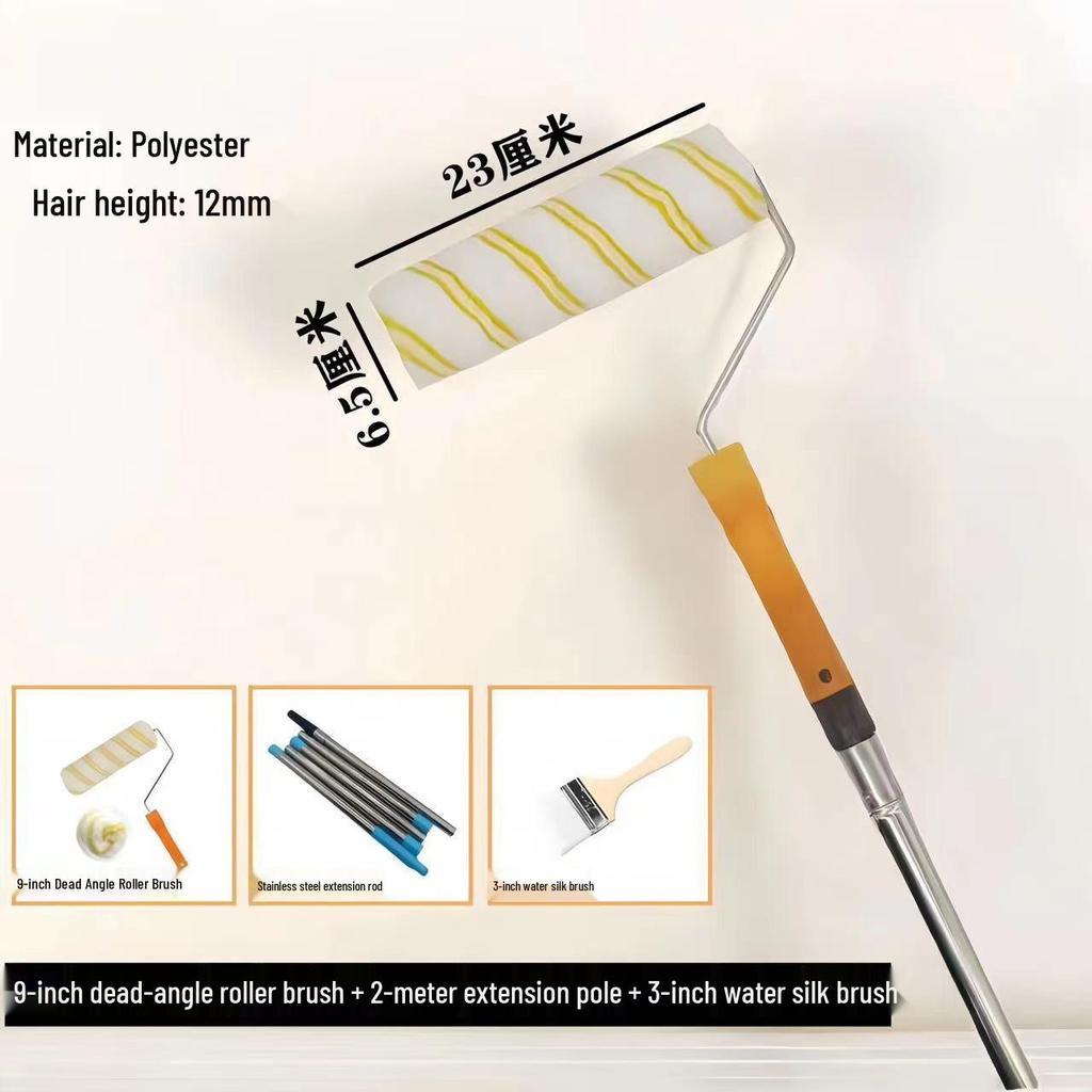 Teleskopischer Latexfarbenroller - Innenwand-Malerwerkzeug aus Wolle