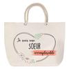 Beach Bag with Rope Handle Irreplaceable Sister Frangine Sister Birthday Christmas Gift | Large Tote Bag & Sport