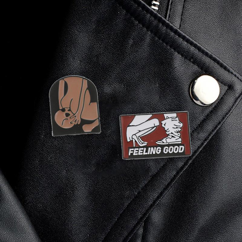 Goofy Style Creative Alloy Brooch – European/American Punk Fashion Pin