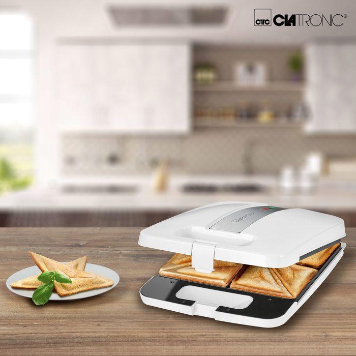 Appareil à croque-monsieur - Clatronic - ST 3629 - XXL - Acier inoxydable - 1200 W