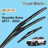 Voor en Achter Ruitenwissers Voor Hyundai Kona 2017 - 2026 2026 2026 2020 2019 2018 Accessoires Voorruit Borstel 26"16"12"