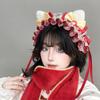 Handmade Plush Cat Ear Headband Anime Cosplay Girl Kawaii Costume Accessory Soft Furry Hairband