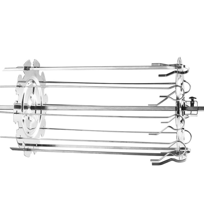 Gaiola de Grelha de Churrasco de Aço Inoxidável Espeto para Legumes e Carne Kebab Maker para Forno Rotativo Air Fryer Forno Elétrico Acessórios