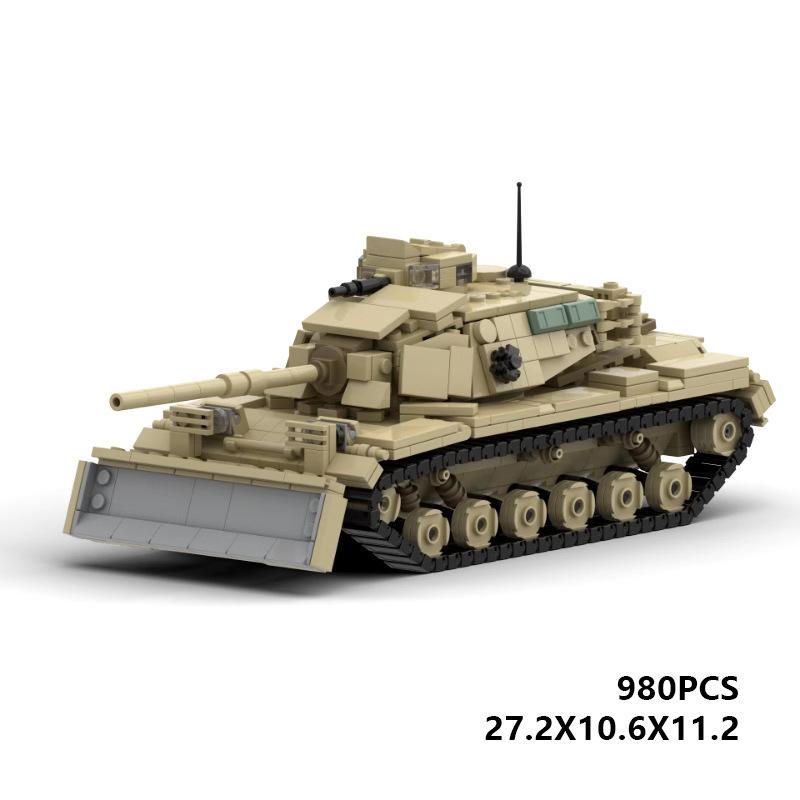 Building Block Compatible 166141 Barton M60A1 Tank Building Block Model, Children S Puzzle Assembly