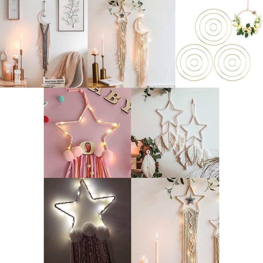 Metall Drahtreifen für Traumfänger Eisenkreis Dekorative Bastelzubehör Goldfarben